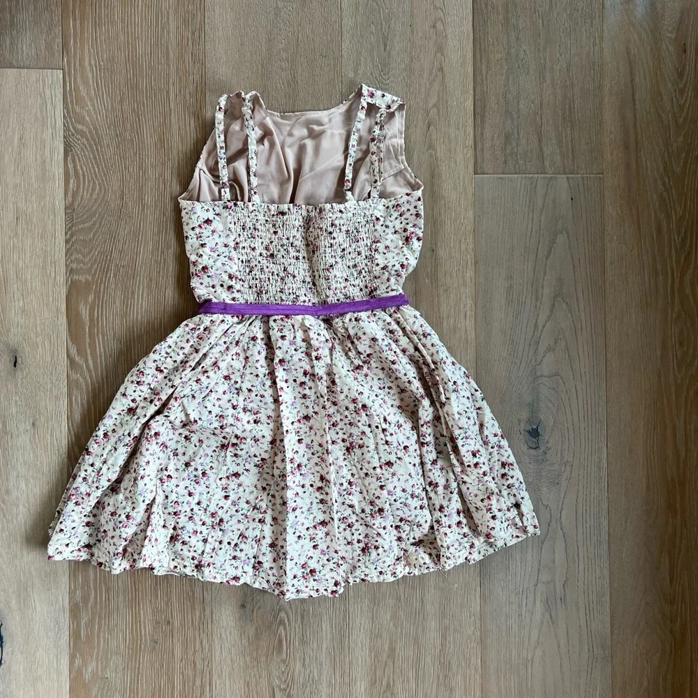 Weissman White Roses Floral Dance Costume Dress
